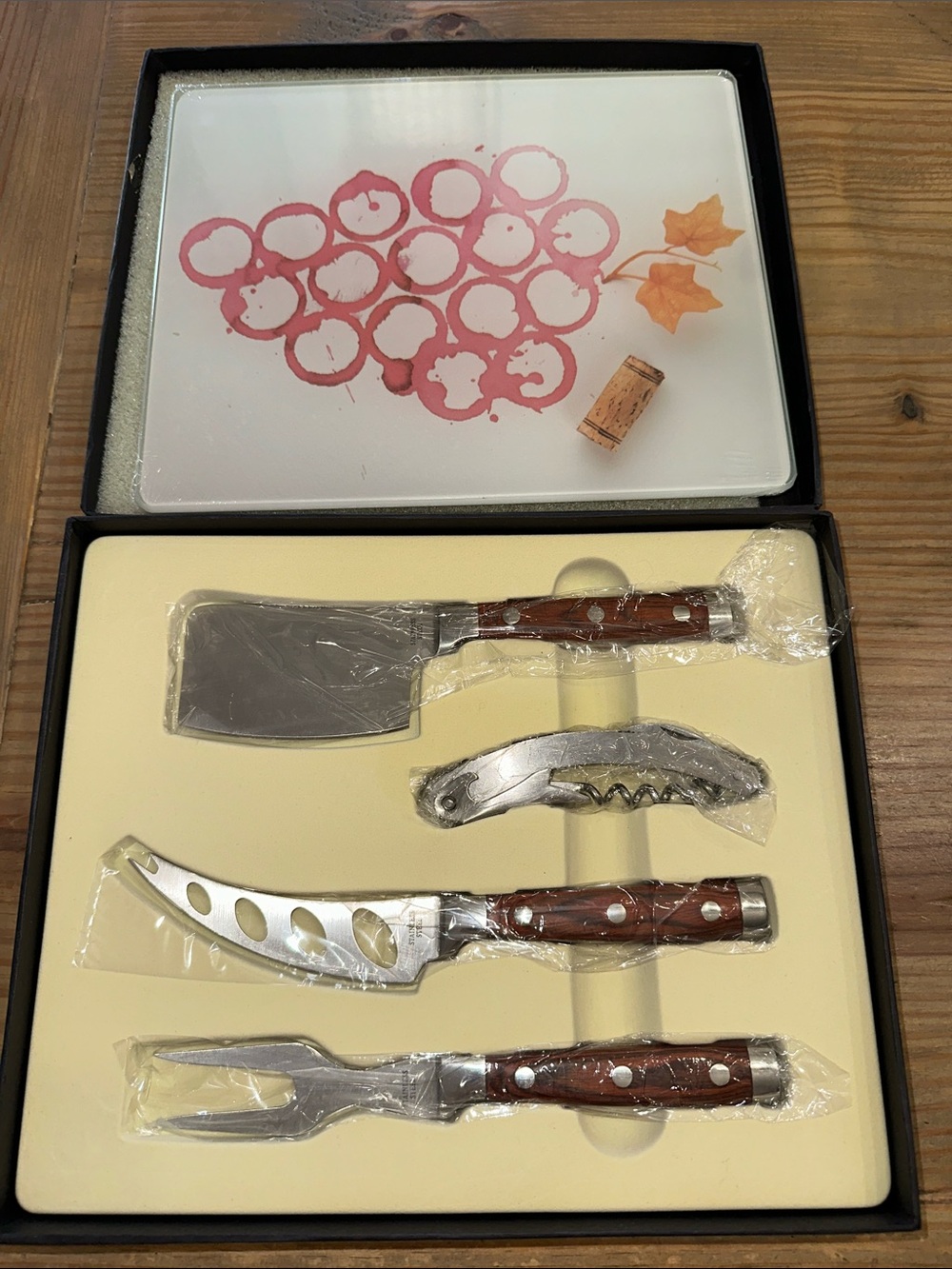 Baers Wine and Cheese Gift Set NIB